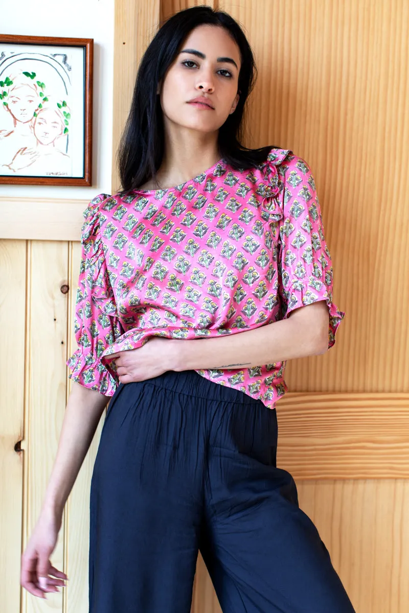 Pearl Blouse - Rose of Indies Silk sold by Emerson Fry