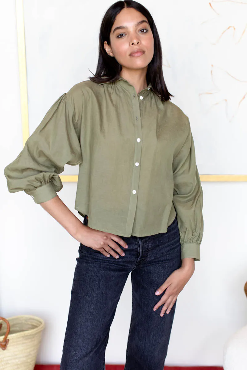Elvie Long Sleeve Shirt - Fern Green sold by Emerson Fry product image thumbnail 4