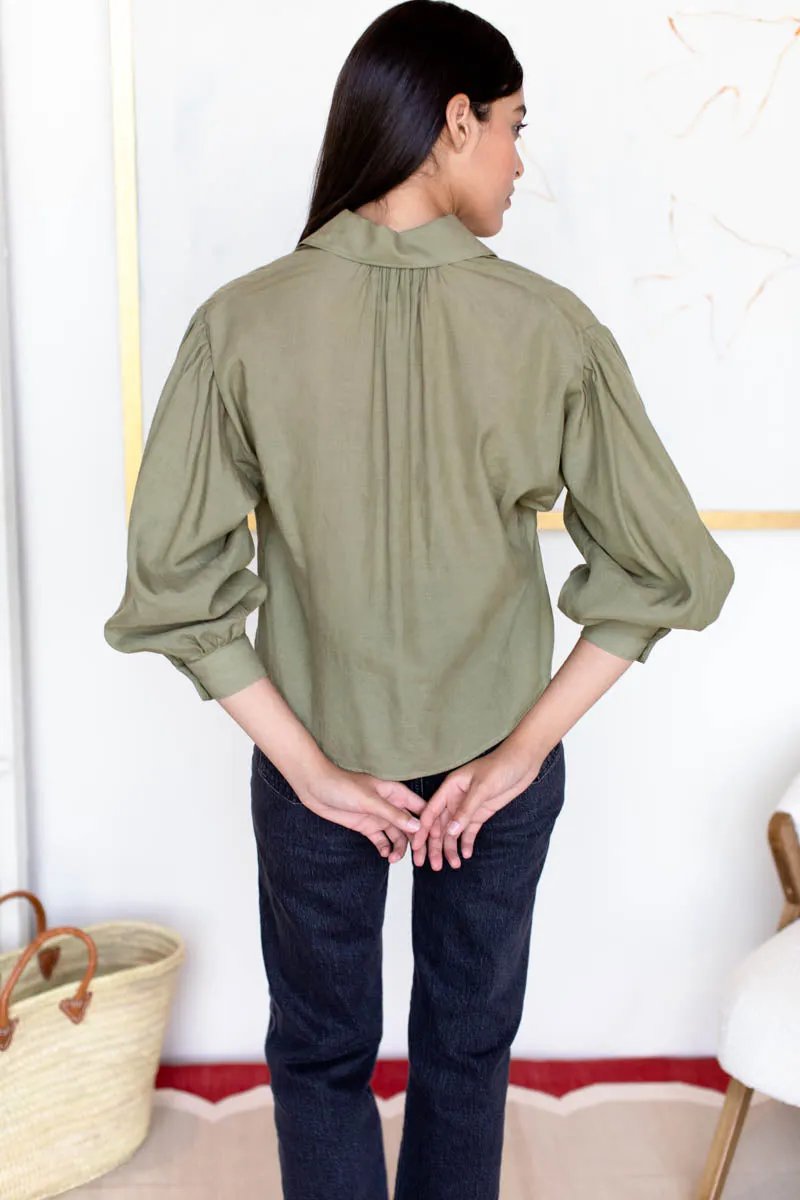 Elvie Long Sleeve Shirt - Fern Green sold by Emerson Fry product image thumbnail 3