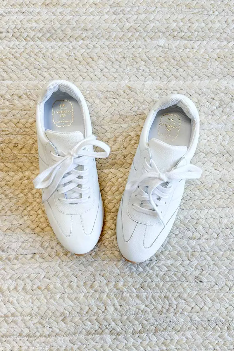 Daily Trainer - White Pebbled Leather sold by Emerson Fry