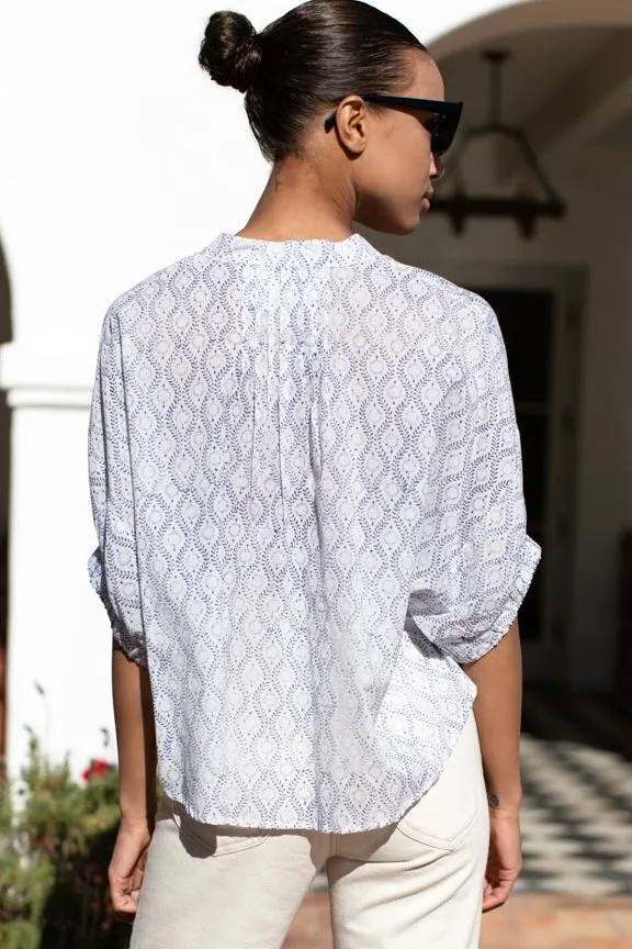 Mandarin Collar Top - Solstice Indigo Organic sold by Emerson Fry product image thumbnail 3