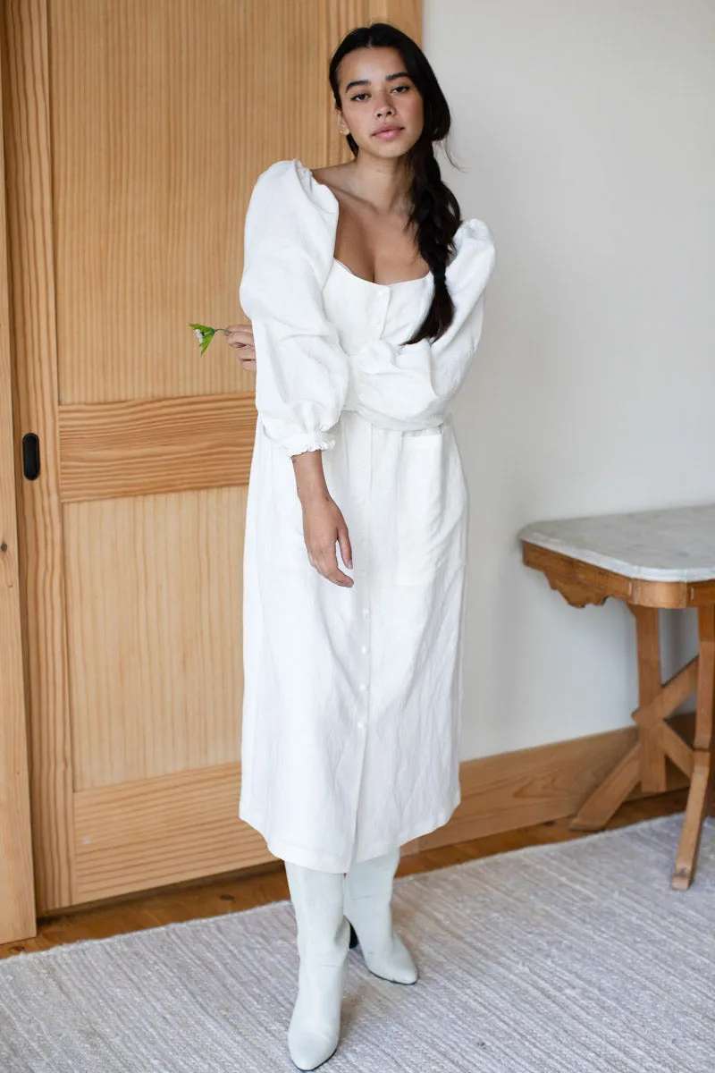 Hazel Dress - Salt Linen sold by Emerson Fry product image thumbnail 2