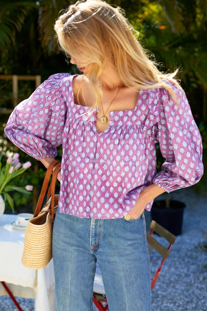 Adelina Blouse - Sisters Purple Orchid Organic sold by Emerson Fry product image thumbnail 5