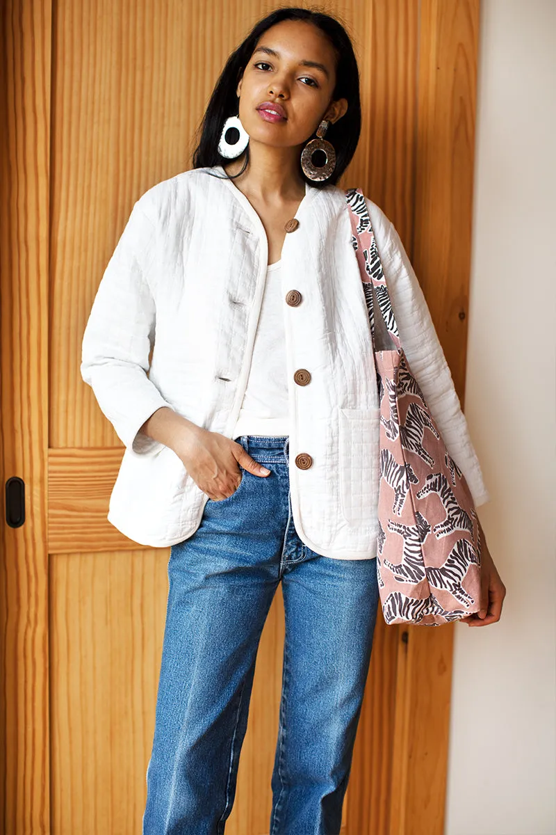 Tote Bag - Zebra Muted Clay Organic sold by Emerson Fry product image thumbnail 2