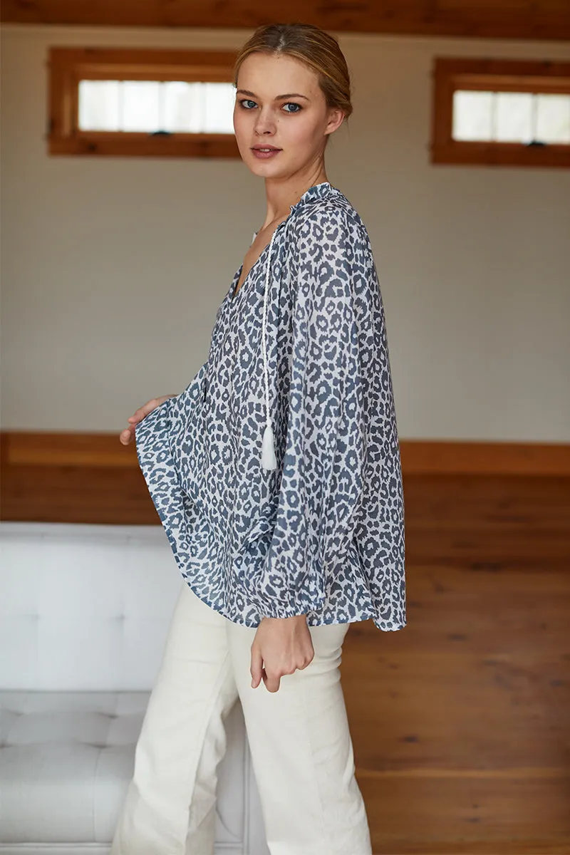 Bardot Top - Charcoal Leopard Organic sold by Emerson Fry product image thumbnail 5