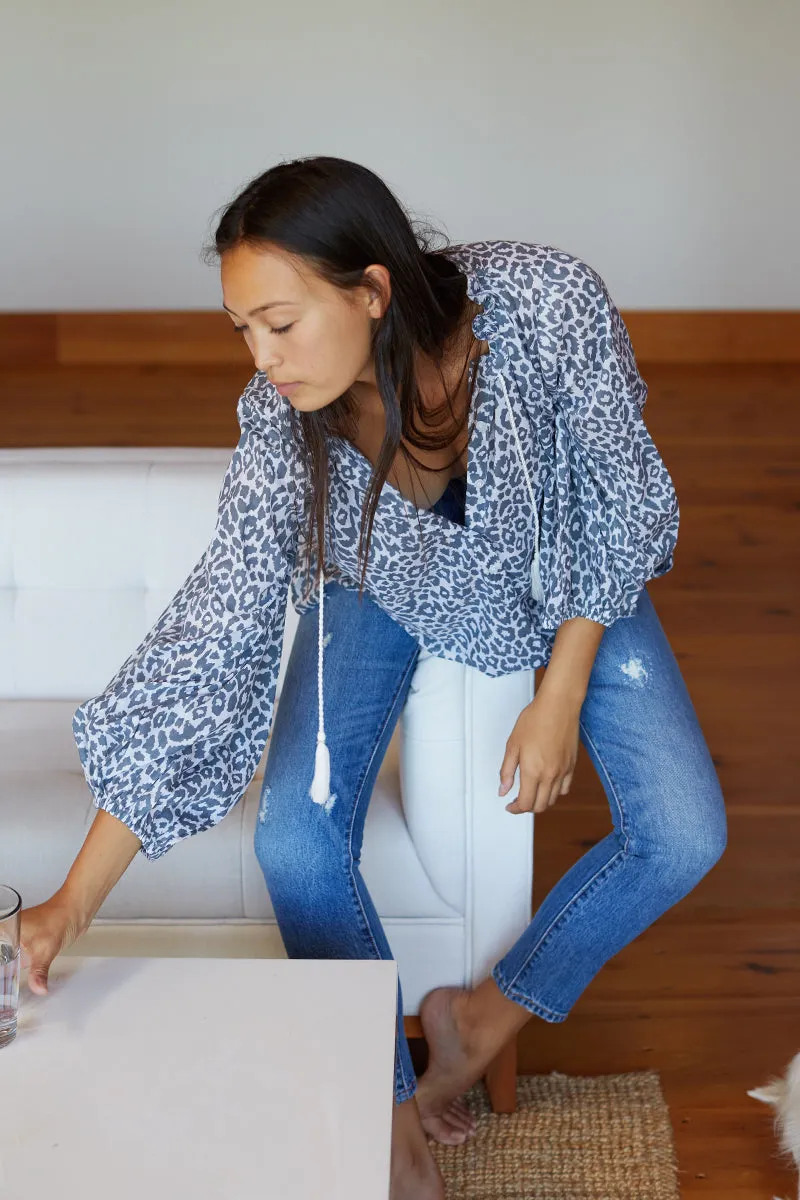 Bardot Top - Charcoal Leopard Organic sold by Emerson Fry product image thumbnail 2