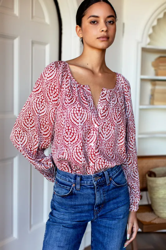 Frances Blouse - Currant Medallion sold by Emerson Fry