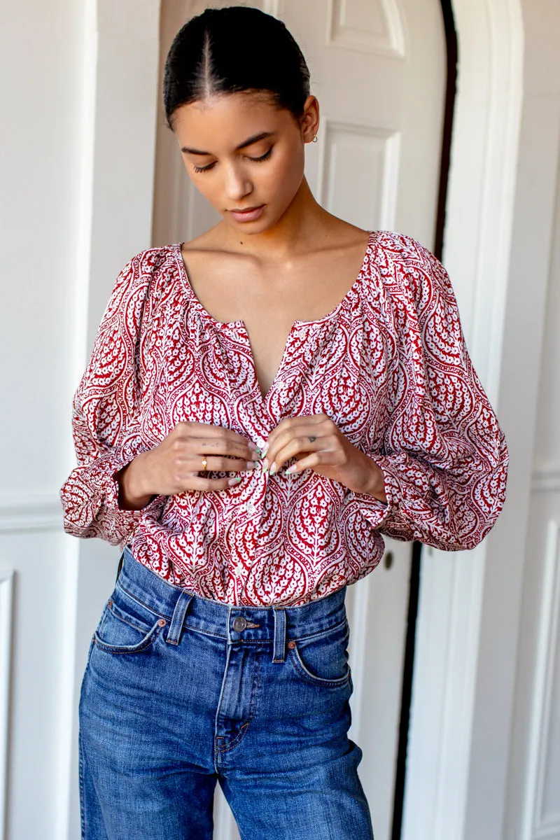 Frances Blouse - Currant Medallion sold by Emerson Fry product image thumbnail 4