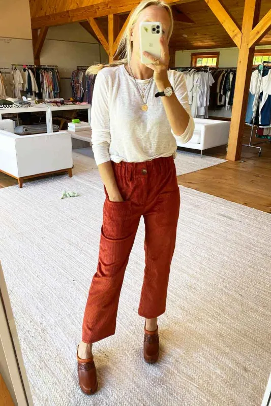 Orchard Pant 2 - Cinnamon Corduroy Organic made by Emerson Fry