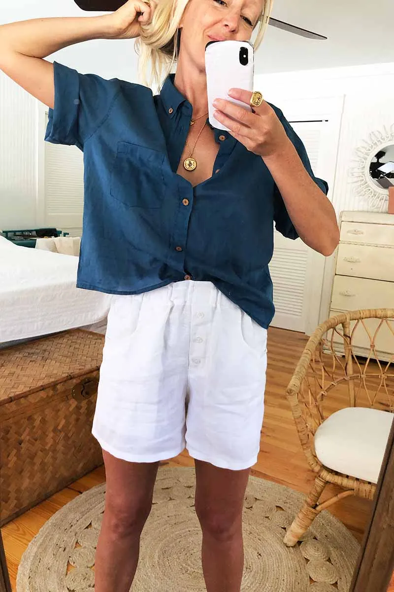 Boxy Shirt - Lapis Organic sold by Emerson Fry product image thumbnail 2