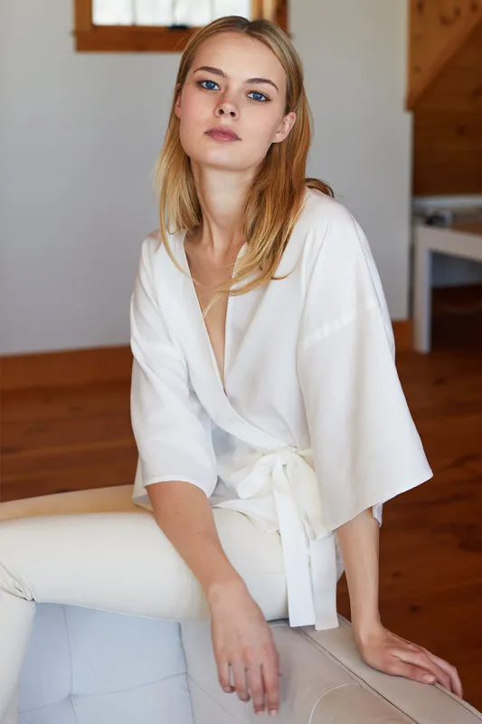 Wrap Top - Ivory sold by Emerson Fry