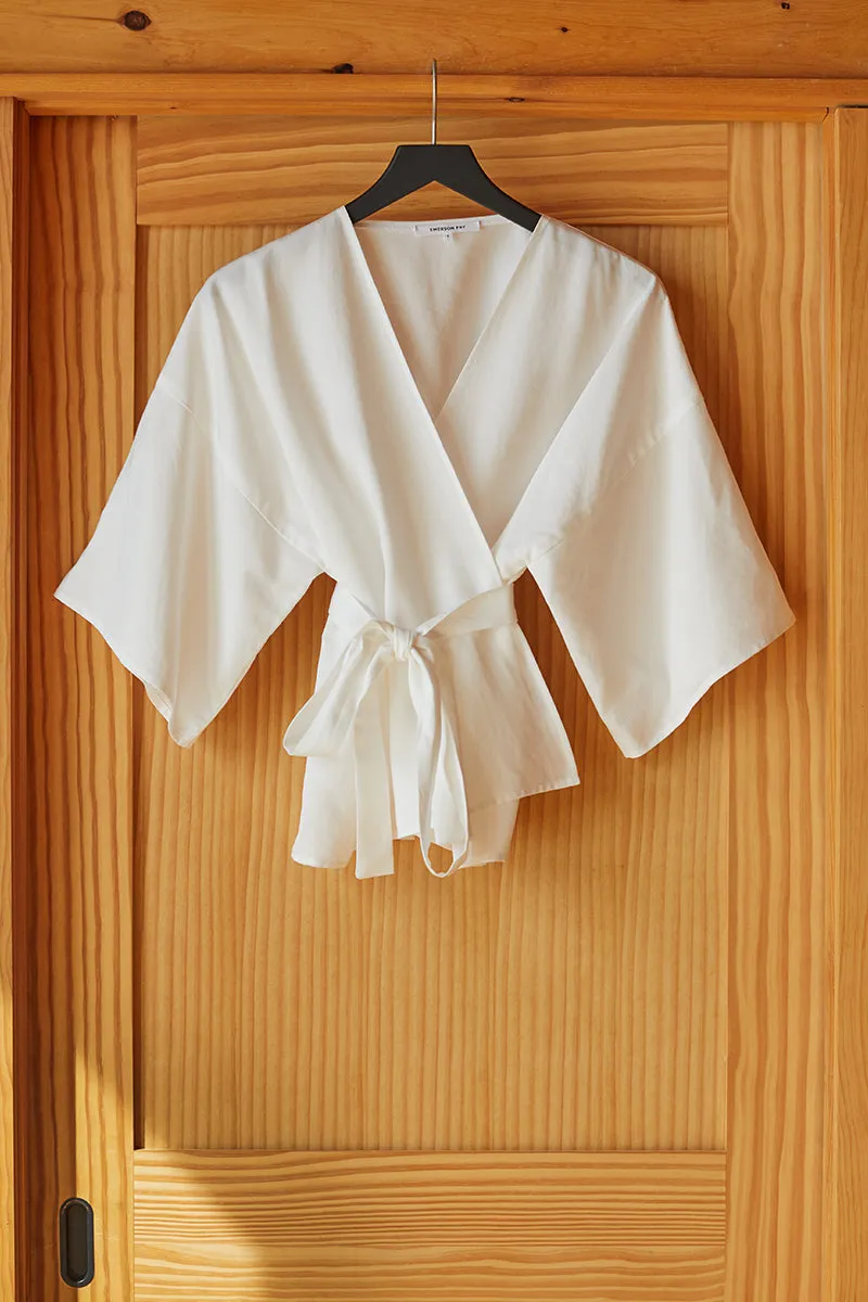 Wrap Top - Ivory sold by Emerson Fry product image thumbnail 4