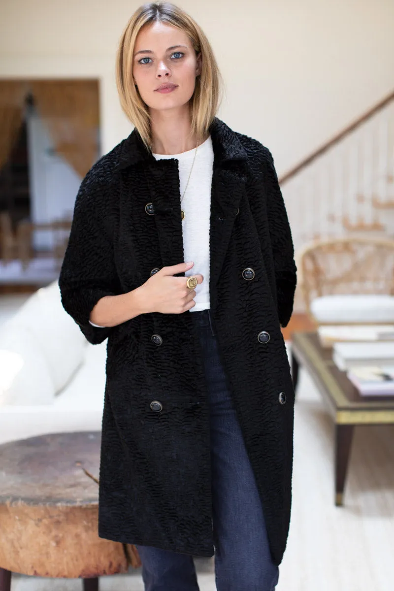 Faux Persian Lamb Coat - Black sold by Emerson Fry product image thumbnail 2