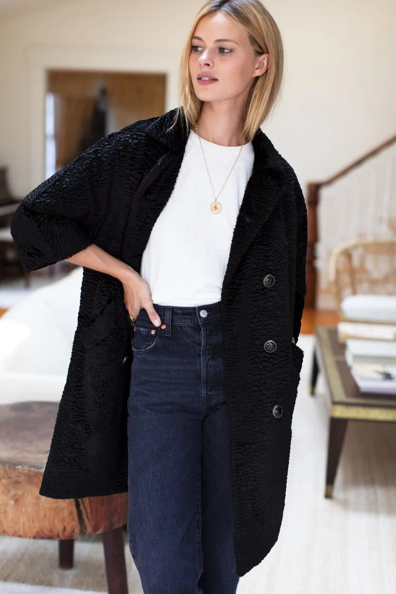 Faux Persian Lamb Coat - Black sold by Emerson Fry product image thumbnail 5