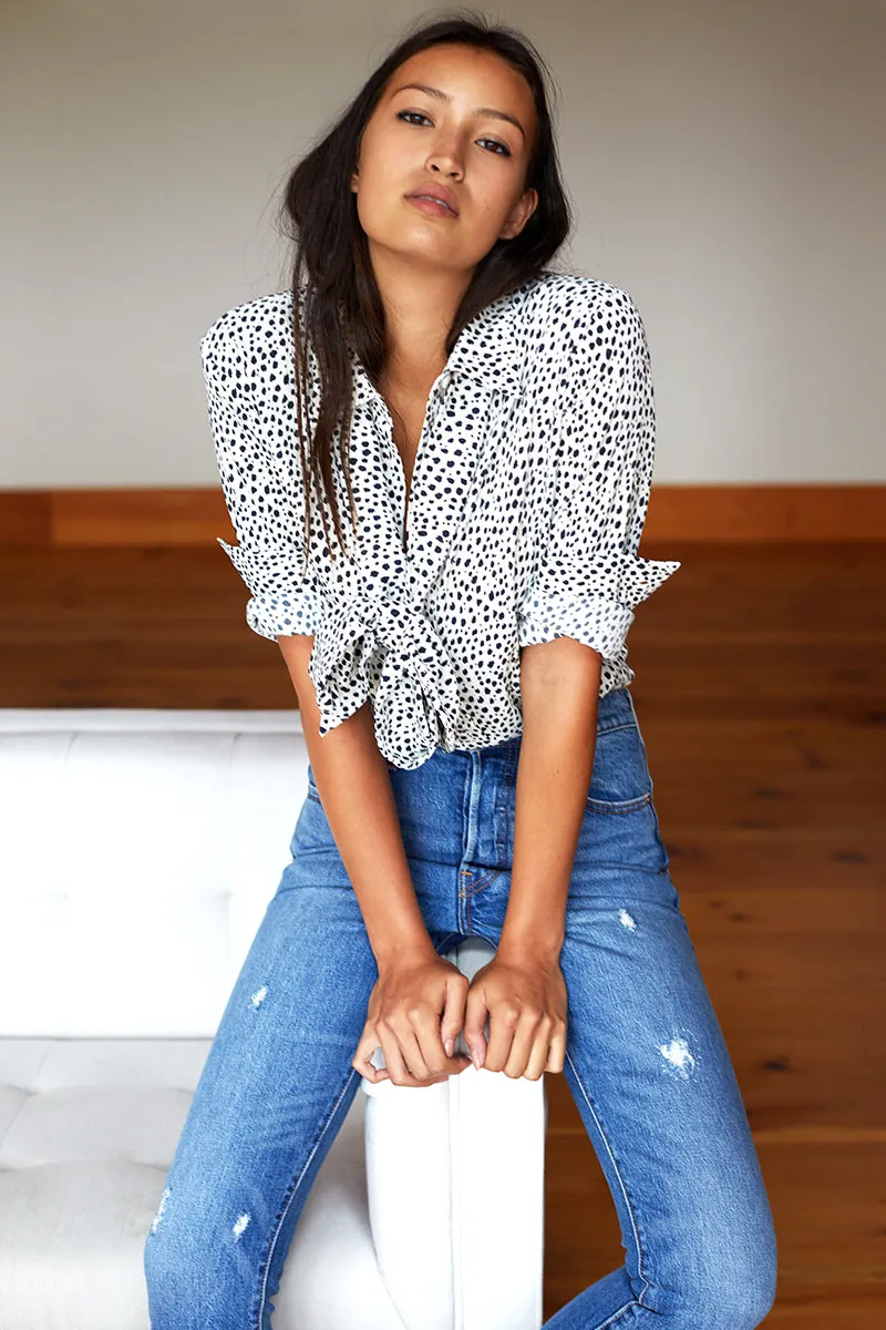 Ribbons Blouse - Black + white cheetah sold by Emerson Fry product image thumbnail 3