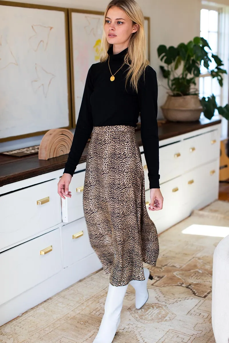 Midi Skirt 2 - Little Cheetah Silk sold by Emerson Fry product image thumbnail 2
