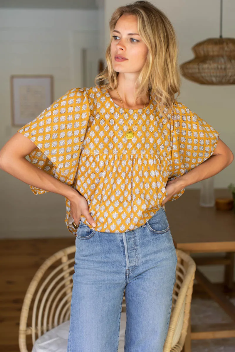 Basalie Top - Sisters Yellow Organic sold by Emerson Fry