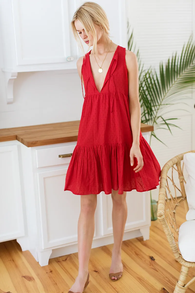 Sleeveless Isla - Red Swiss Dots sold by Emerson Fry product image thumbnail 4