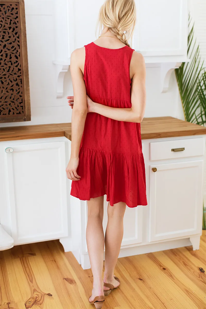 Sleeveless Isla - Red Swiss Dots sold by Emerson Fry product image thumbnail 5