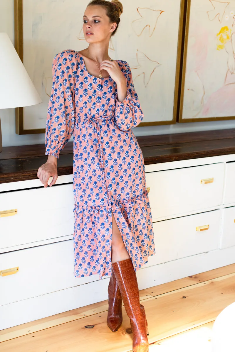 Lucy Long Sleeve Dress - Little Marigolds Apple + Blue Organic sold by Emerson Fry product image thumbnail 3