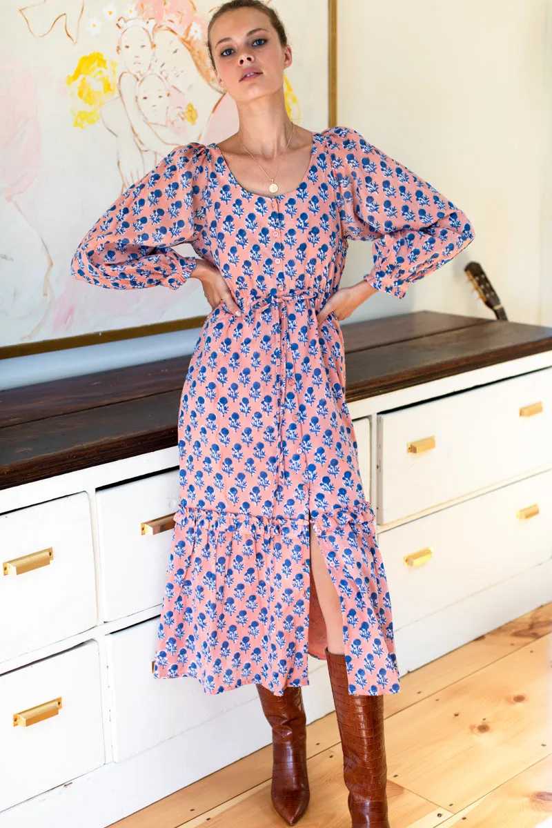 Lucy Long Sleeve Dress - Little Marigolds Apple + Blue Organic sold by Emerson Fry product image thumbnail 5