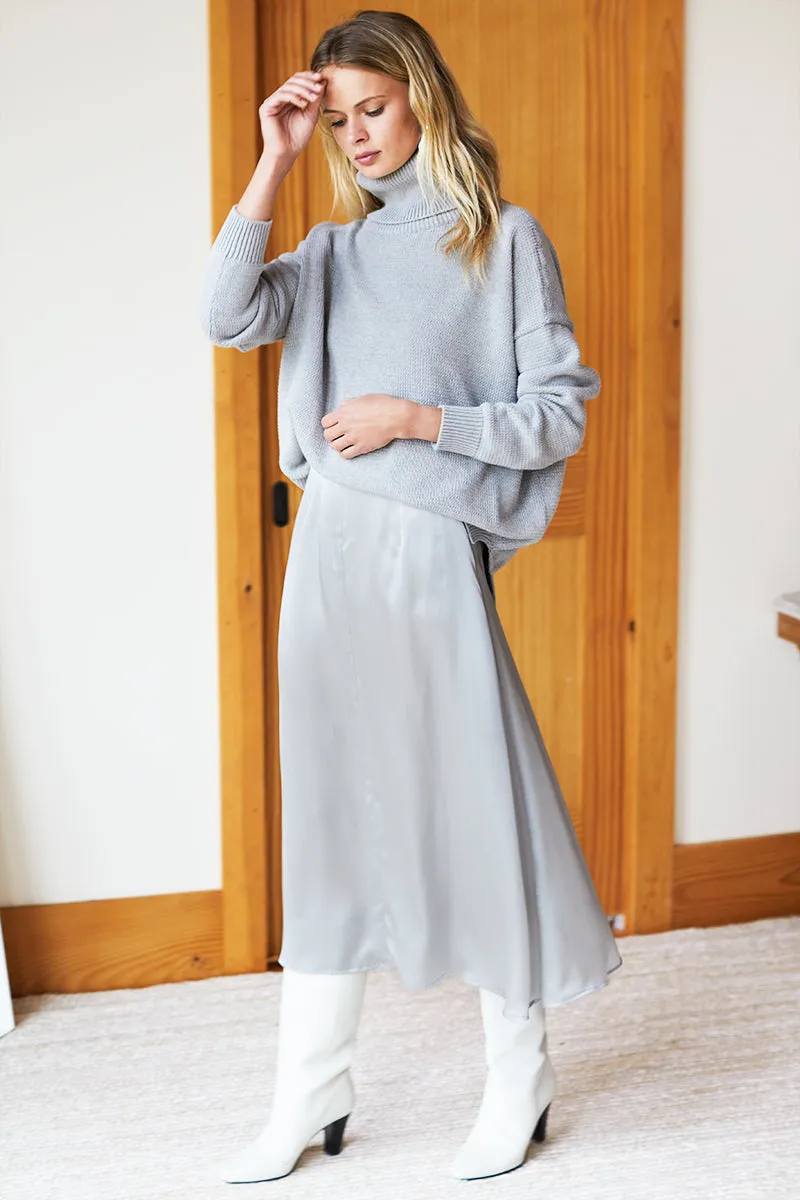 Midi Skirt 2 - Platinum Silk sold by Emerson Fry product image thumbnail 2