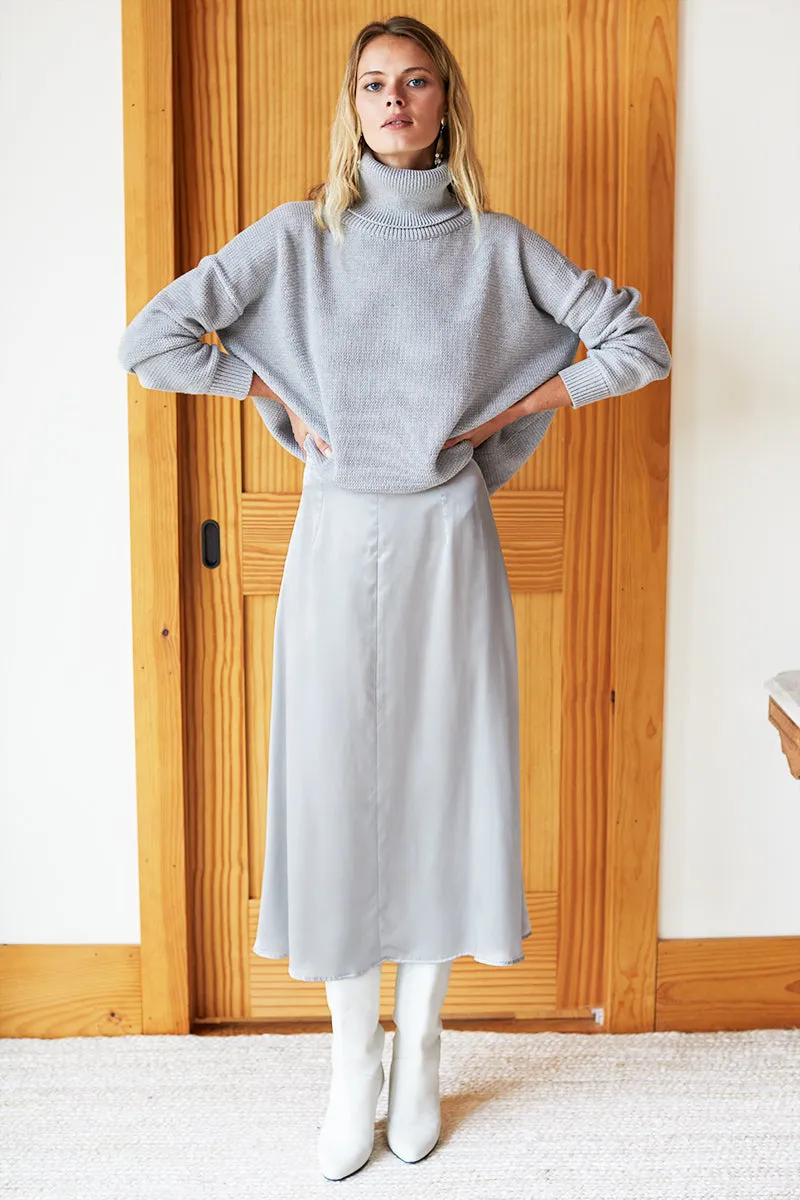 Midi Skirt 2 - Platinum Silk sold by Emerson Fry product image thumbnail 3