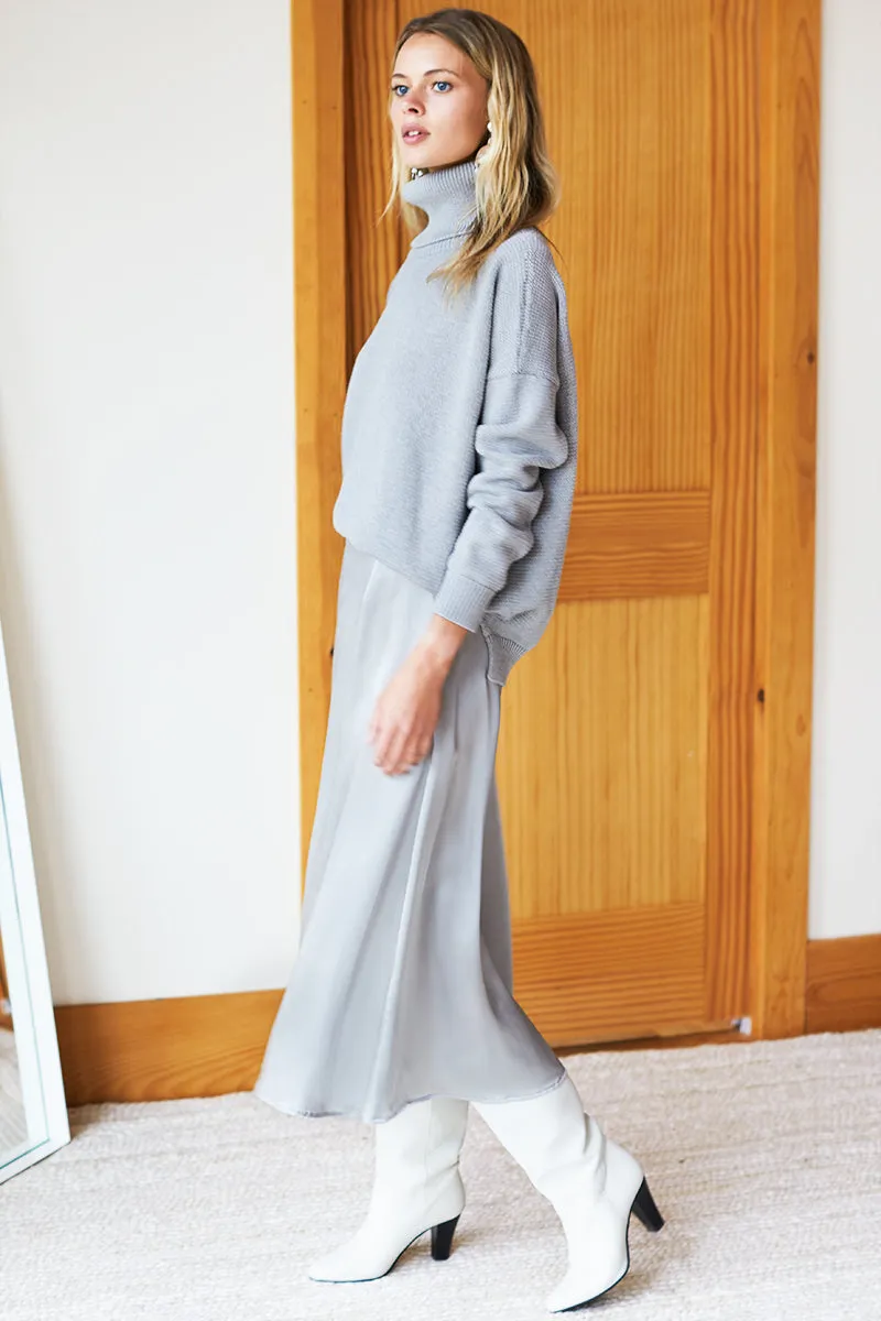 Midi Skirt 2 - Platinum Silk sold by Emerson Fry