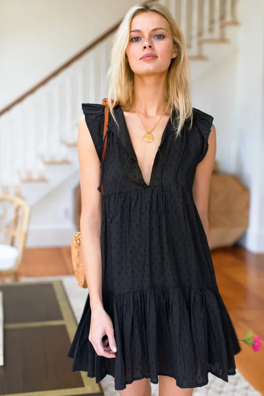 Angel Dress - Black Swiss Dots sold by Emerson Fry