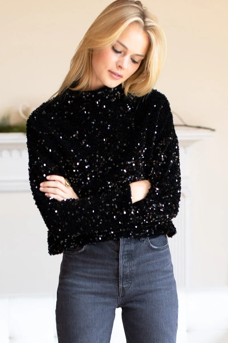 Edie Top - Black Sequin sold by Emerson Fry product image thumbnail 5