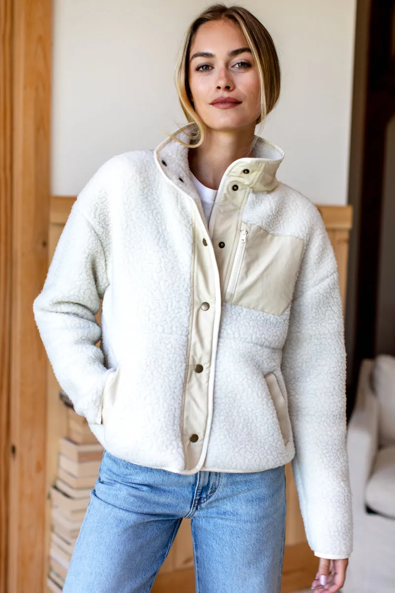Fleece Jacket - Ivory sold by Emerson Fry product image thumbnail 2