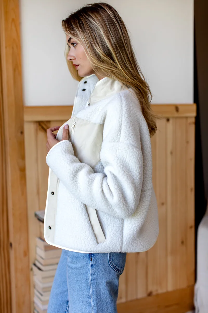 Fleece Jacket - Ivory sold by Emerson Fry product image thumbnail 5
