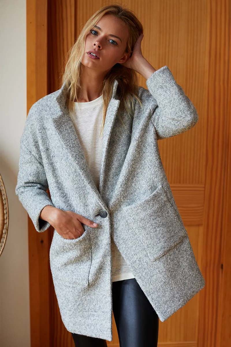 Car Coat - Heather Grey Boucle sold by Emerson Fry