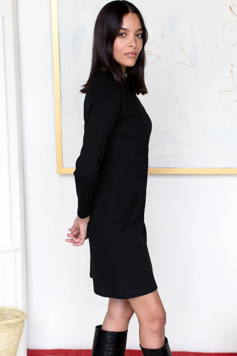 Pernille Long Sleeve Dress - Black Ponte sold by Emerson Fry product image thumbnail 5