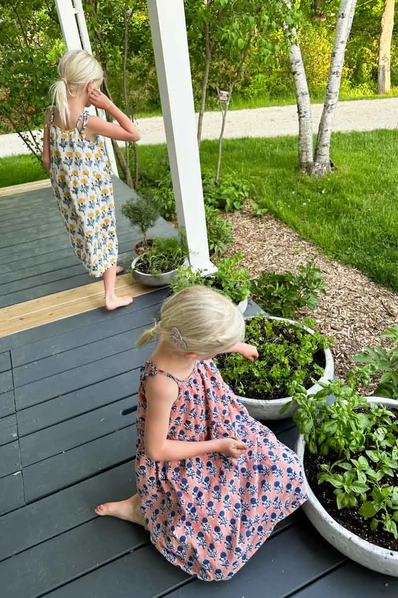 Little Fry Sunshine Dress - Little Marigolds Apple + Blue Organic sold by Emerson Fry product image thumbnail 2