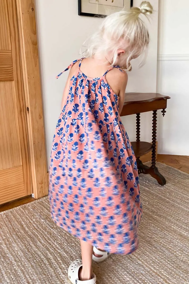 Little Fry Sunshine Dress - Little Marigolds Apple + Blue Organic sold by Emerson Fry product image thumbnail 4