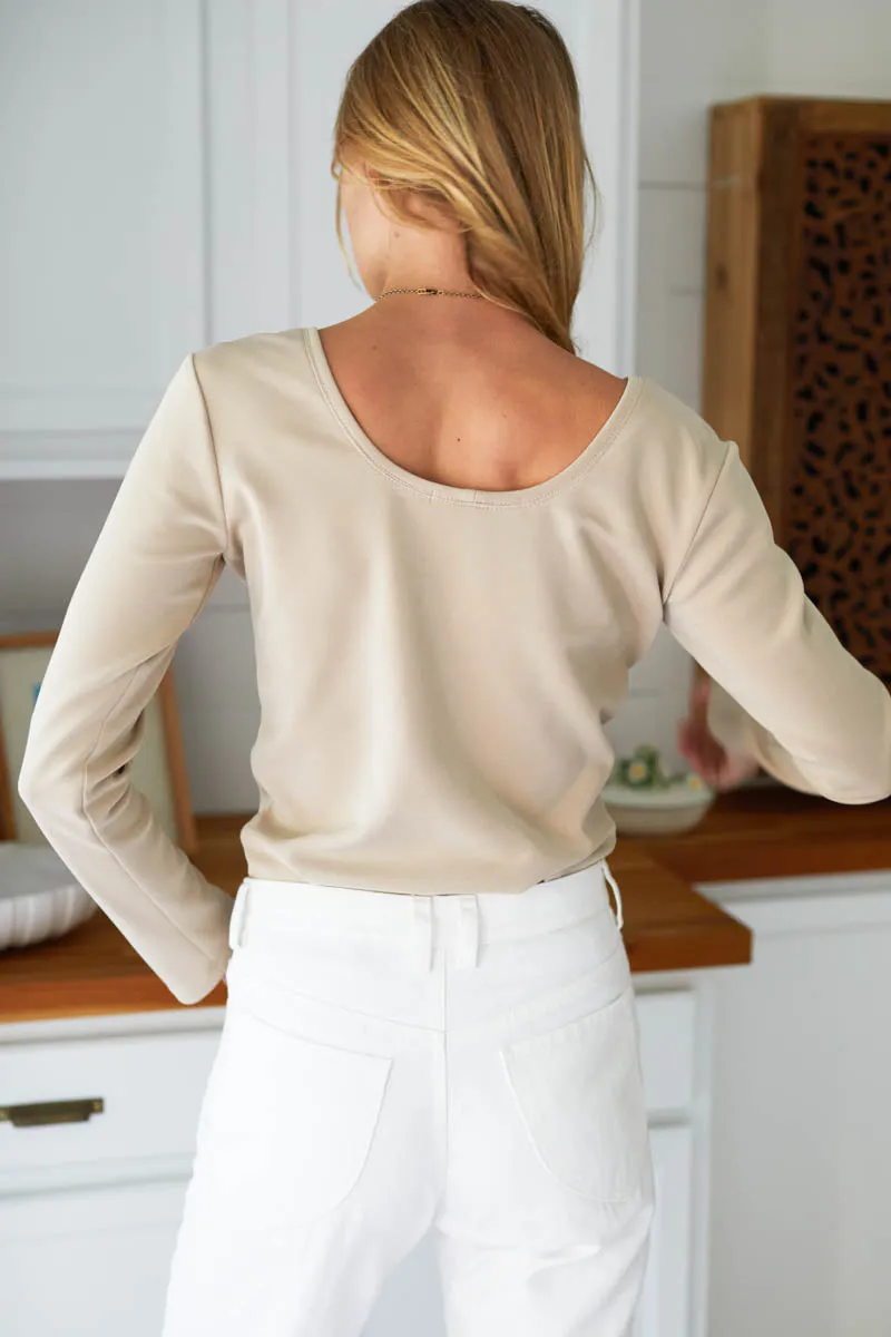 Ballet Scoopneck Top - Wheat sold by Emerson Fry product image thumbnail 2