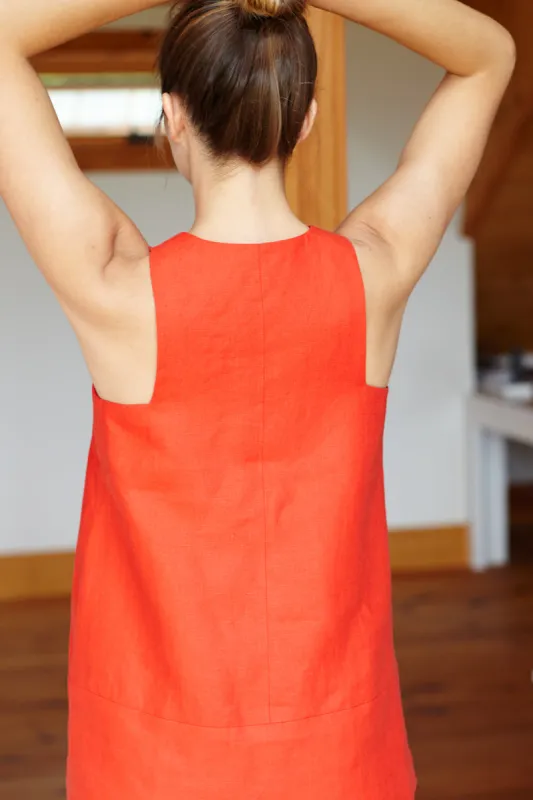 Cut Out Mod Dress - Warm Red made by Emerson Fry