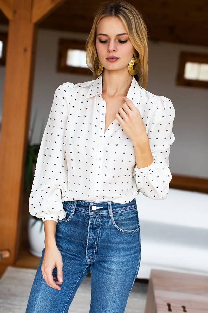 Frankie Blouse - Tiny Bees Silk sold by Emerson Fry product image thumbnail 5