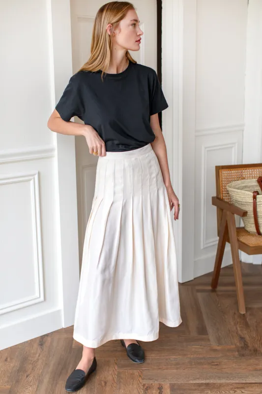 Atelier Pleated Maxi Skirt - Arctic Wolf sold by Emerson Fry