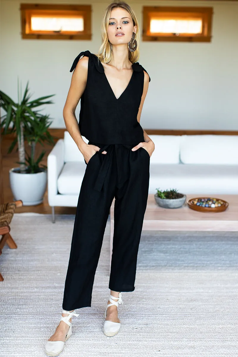 Paris Pant - Black Linen sold by Emerson Fry product image thumbnail 2