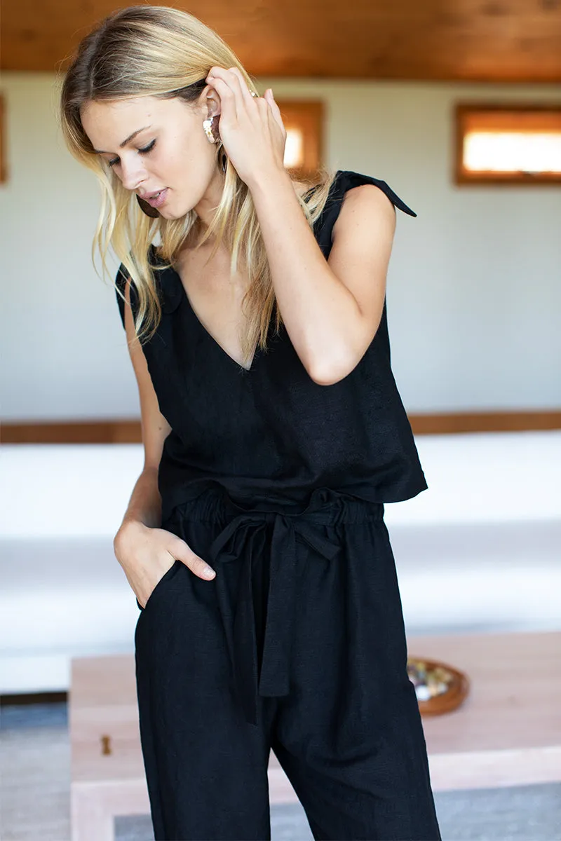 Paris Pant - Black Linen sold by Emerson Fry product image thumbnail 3