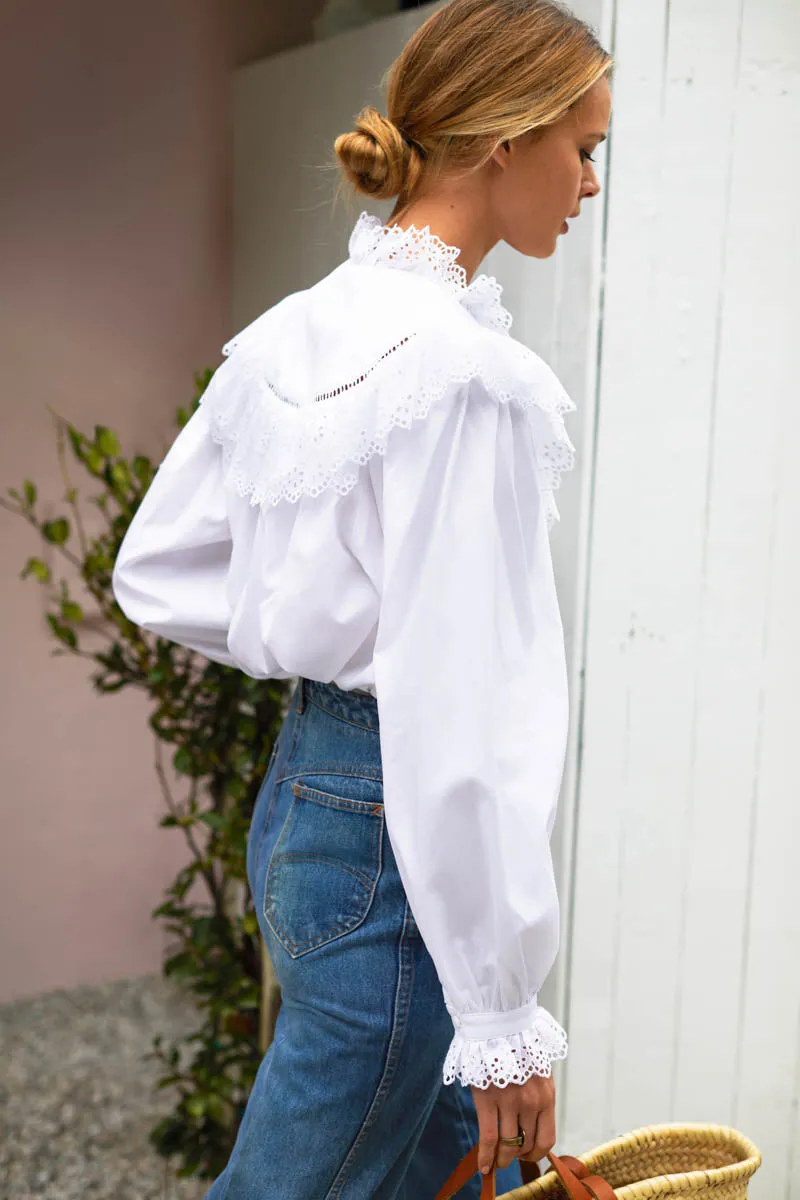 Victoria 3 Blouse - White Poplin sold by Emerson Fry product image thumbnail 2