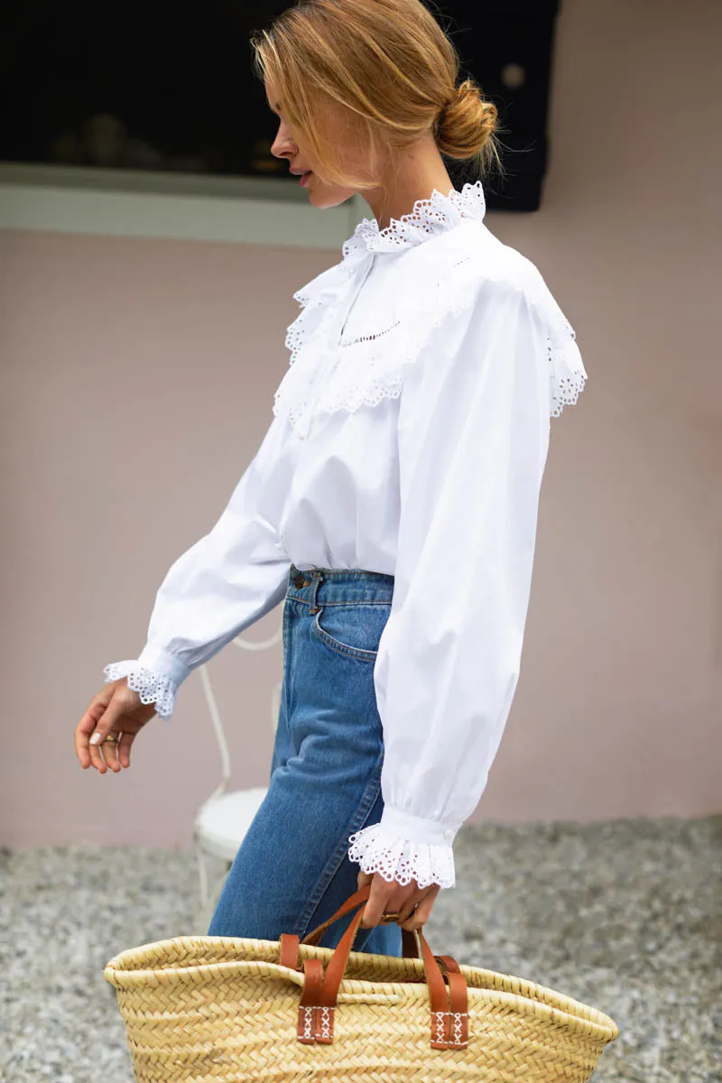 Victoria 3 Blouse - White Poplin sold by Emerson Fry product image thumbnail 5