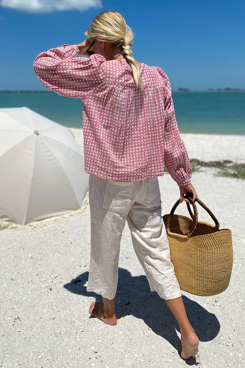 Laurent Blouse - Clay Gingham Organic sold by Emerson Fry product image thumbnail 5