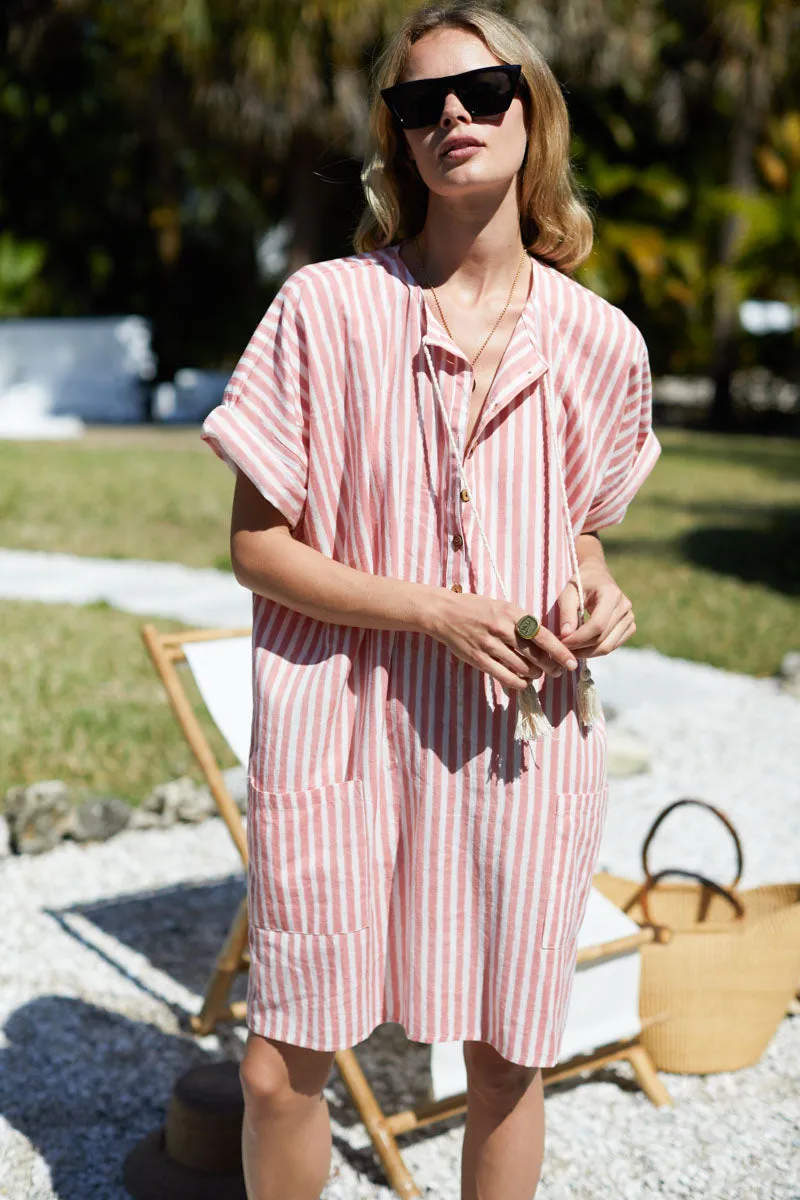 Baja Caftan - Muted Clay Stripe Organic sold by Emerson Fry product image thumbnail 2