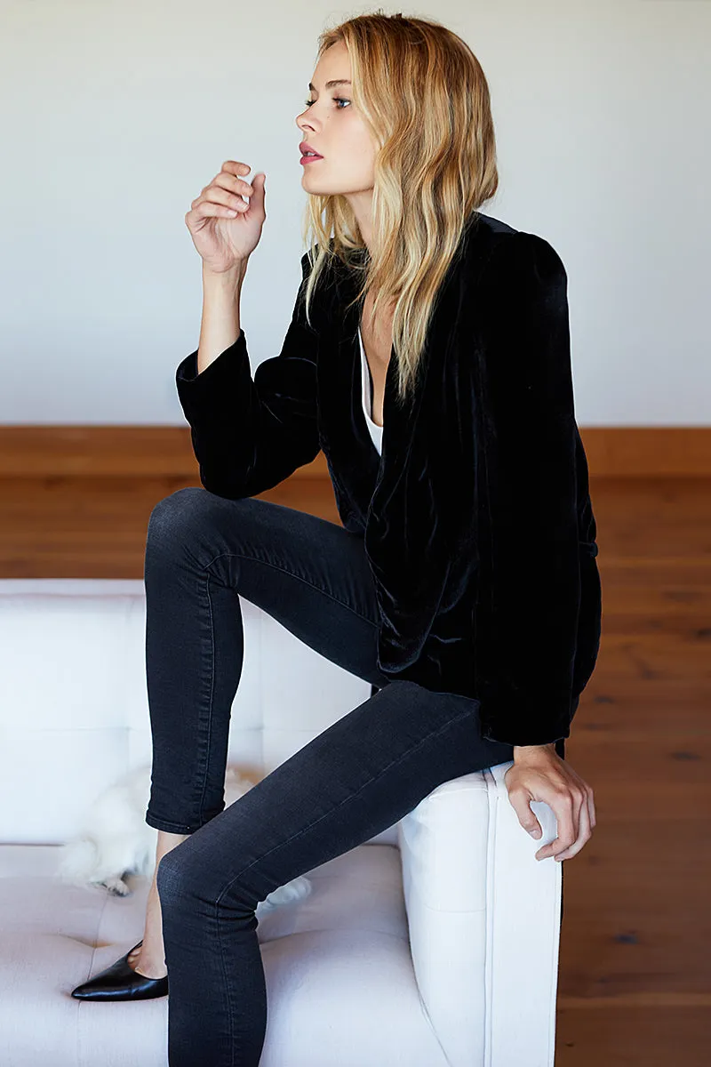 Paris Jacket - Black Silk Velvet sold by Emerson Fry product image thumbnail 5