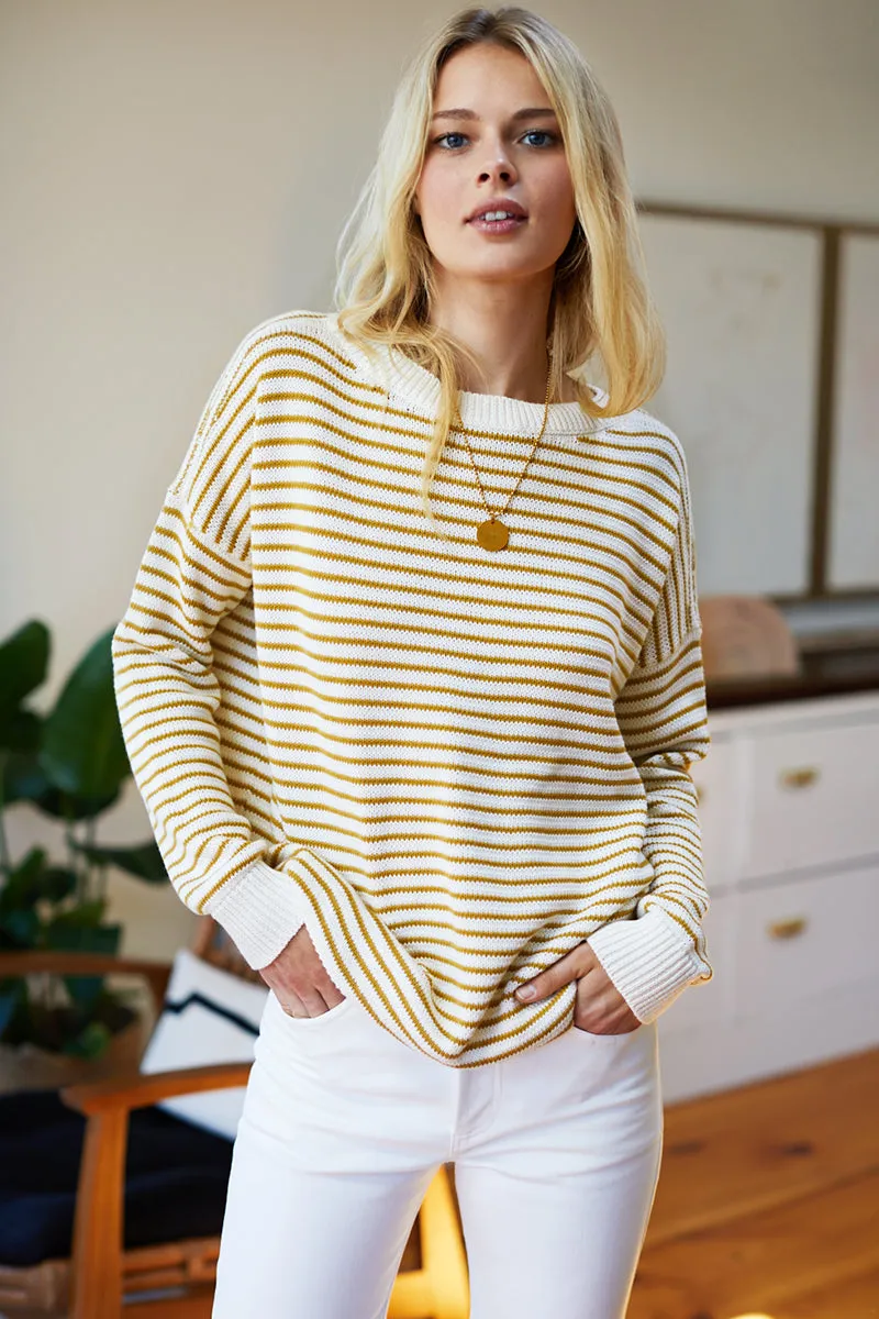 Carolyn Sweater - Marigold Stripe Organic sold by Emerson Fry product image thumbnail 5