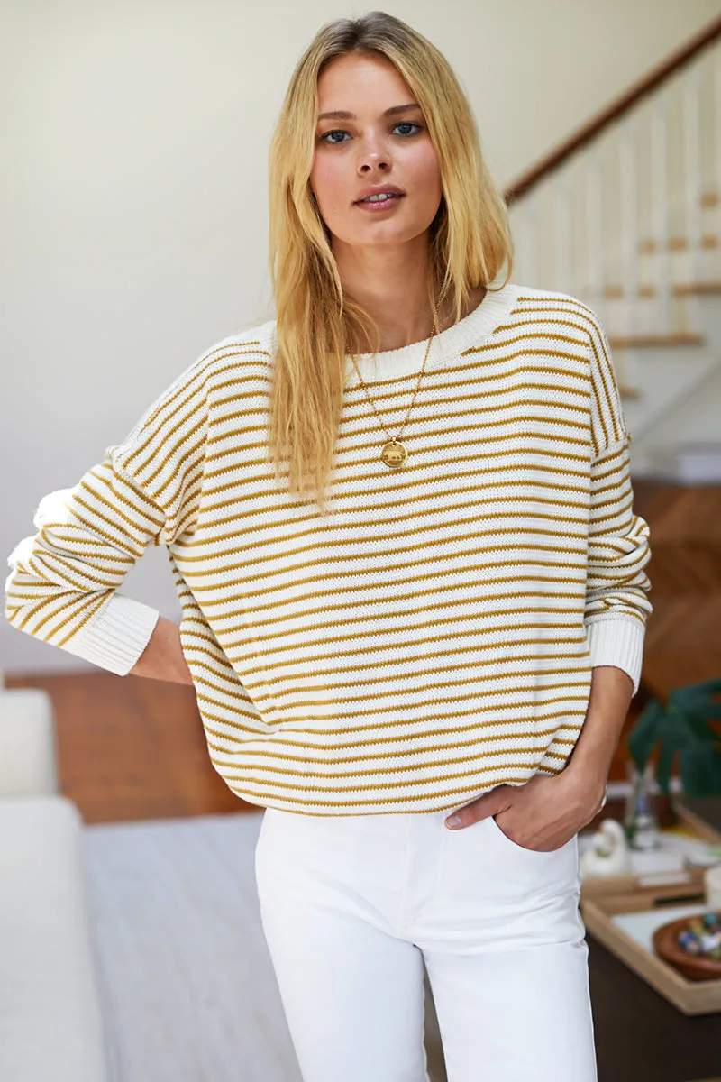 Carolyn Sweater - Marigold Stripe Organic sold by Emerson Fry