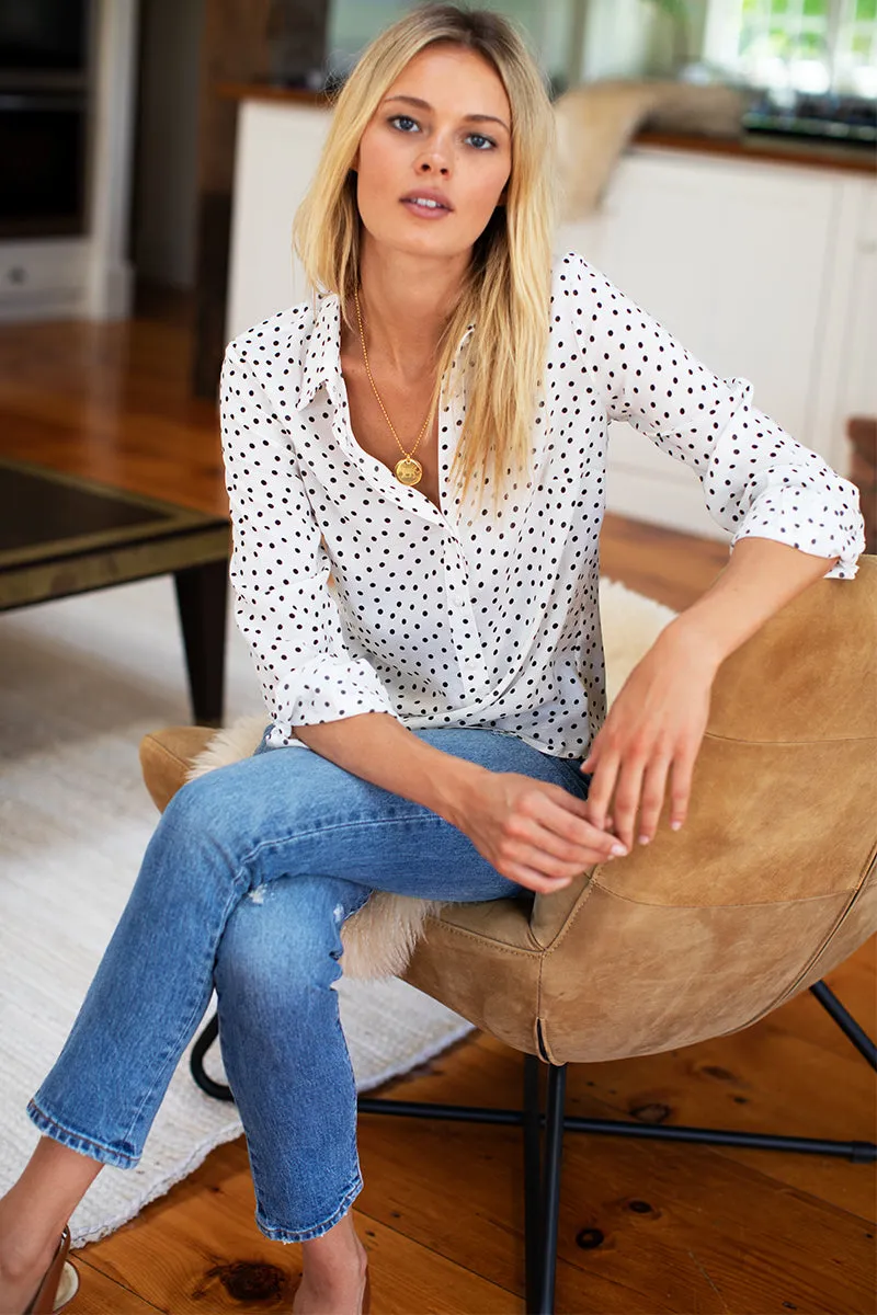 Ribbons Blouse - Ivory Dot sold by Emerson Fry product image thumbnail 5